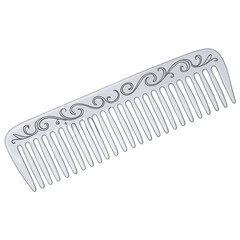 Elegant hair comb with swirls for styling hair
