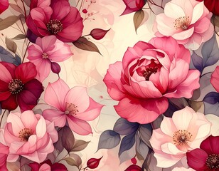 Romantic floral pattern