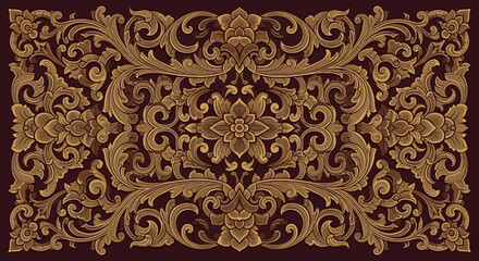 Intricate Golden Ornament with Floral Motifs