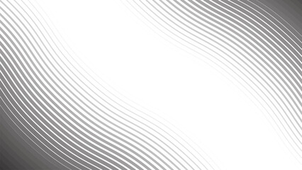 Grey Wavy Line Abstract Background in Modern Minimalist Flowing Vector Design with Smooth Pattern