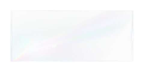 Holographic glass shapes isolated on white, minimal modern design.