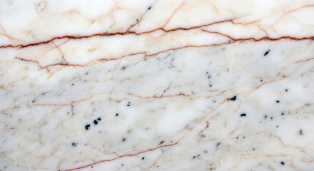 Elegant White Marble Texture with Brown Veins Stone Surface Closeup Design