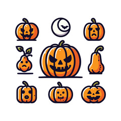 Halloween Pumpkin Mix Bundle Vector Pack