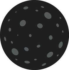 Scalable moon vector illustration eps file for cosmic design projects