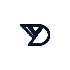 YD DY Letter Logo Design with a Minimalist Flair