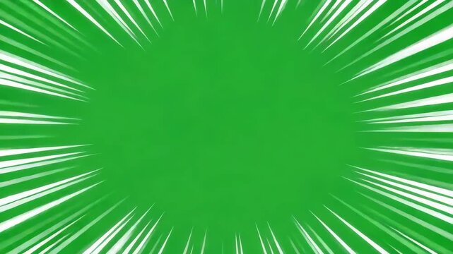 An abstract green background with white radial lines emanating from the center, creating a dynamic and energetic visual effect, perfect for graphic design ai generated vedio