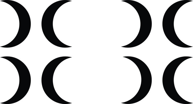 Moon vector illustration scalable graphic iconeps file for celestial and astronomical designs