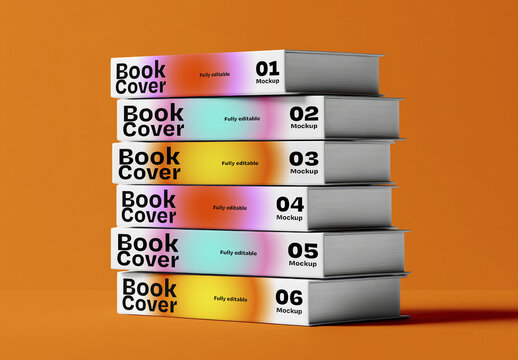 Stacked Book Cover Mockup 