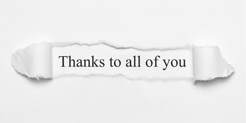 Fototapeta premium Thanks to all of you 