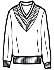 Fototapeta premium Vector illustration of sweater and white shirt clothing fashion isolated