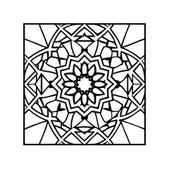 Intricate geometric mandala design featuring symmetry