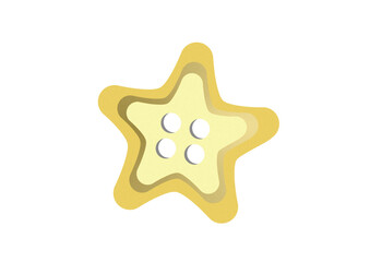 Obraz premium golden star on white background