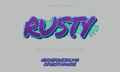 Street Art Gritty Typography Bold 3D Graffiti Font Design