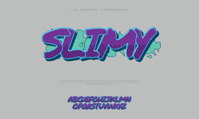Cool Gritty Graffiti Alphabet Urban Street Typography Illustration