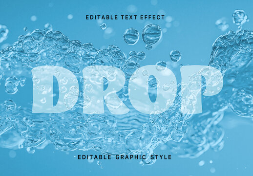 Drop Water Splash Text Effect