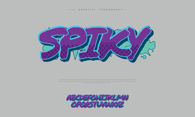 Graffiti Gritty Font Design Modern Bold Urban Vector Typography