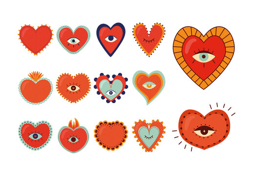 Sacred Heart  Illustration Set