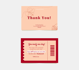 Thank You Card Design &ndash; Elegant Minimal Design for Branding and Packaging