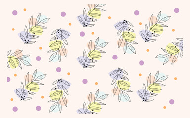Soft floral seamless print, Gentle pastel flower art, Elegant botanical wallpaper