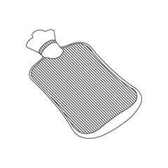 Hot water bag icon