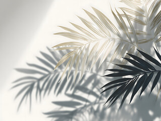 Monstera Shadow Pattern with Realistic Summer Tropical Glow