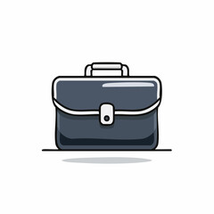 Cartoon briefcase icon isolated on white background graphic illustration
