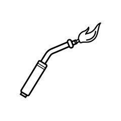 Illustration of a welding torch silhouette