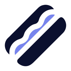 Hot Dog Icon for Fast Food, Snack, and Street Cuisine Design