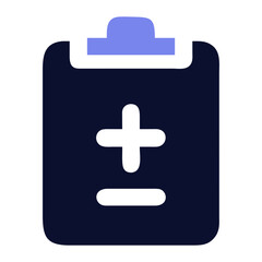 Fototapeta premium Medical Clipboard Icon for Health Records and Patient Information Design