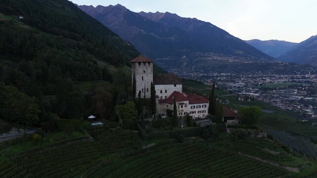 Castel Monteleone, Schloss Lebenberg in Lana, Italy.