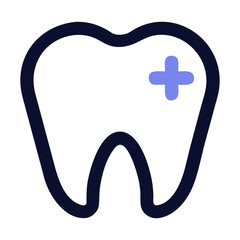 Dental Tooth Icon for Oral Health Care and Hygiene Design