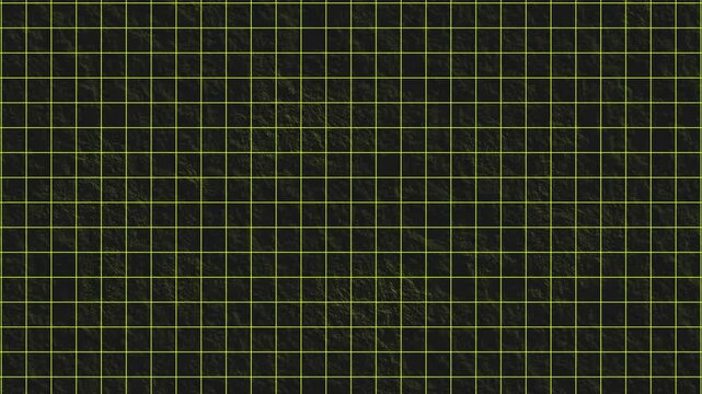 Yellow grid overlay on dark textured background lines pattern