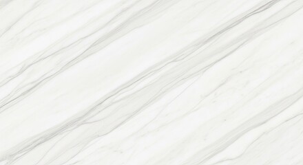 Obraz premium White Marble Texture with Subtle Gray Veins Pattern, Diagonal Mineral Lines