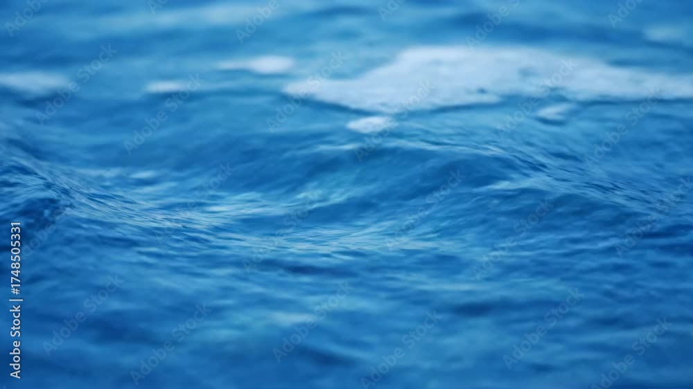 Canvas Prints serene abstract blue and white water ripples gently flowing in a mesmerizing seamless loop stream, b
