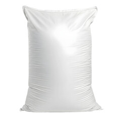 White woven polypropylene sack or bag for flour, sugar, or agricultural products. Isolated on transparent background, png

