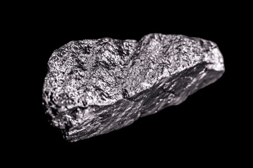 Aluminum is a chemical element. Aluminum stone for industrial use. Silver ore.