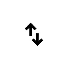 arrow icons facing up and down