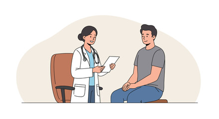 Doctor's Consultation A Patient Receives Medical Advice and Guidance for Health & Wellness