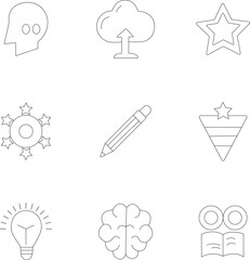 Fototapeta premium Illustrative Icons for Ideas and Concepts