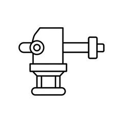 Outline drawing of industrial pump silhouette