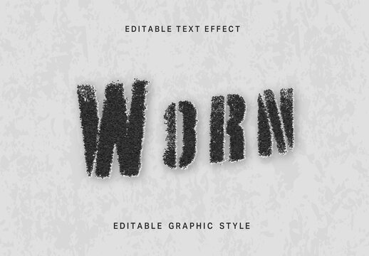 Black Distressed Text Effect Grunge Classic Font