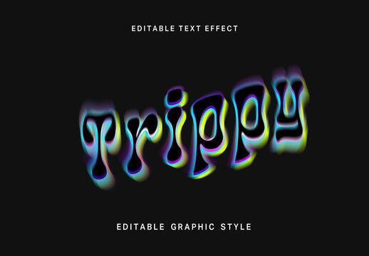 Colorful Blur Liquid Trippy Neon Text Effect Psychedelic Funky Font