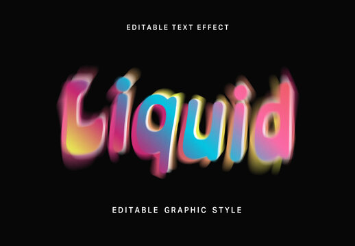 Colorfu Blur Liquid Trippy Neon Text Effect Gradient Distorted Font