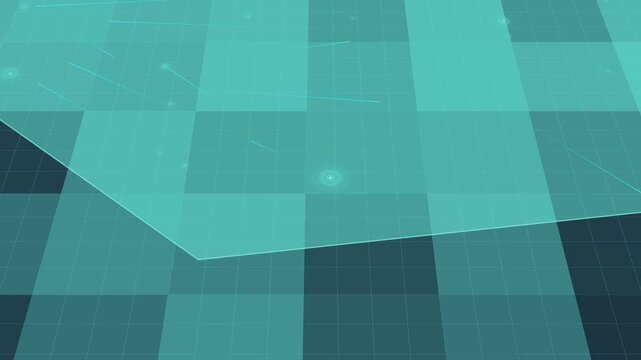 Futuristic Holographic Map of Bir Tawil &ndash; Digital Polygon Territory Visualization on 3D Grid, Communication 