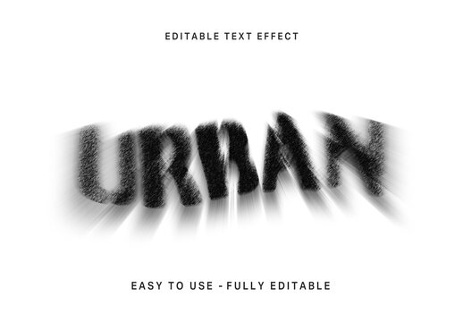 Black Dispersing Text Effect Blurred Grunge Font