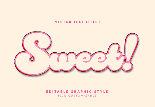 Pink Shiny Metallic Glossy Text Effect Script Bubble Font