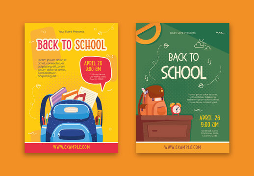 Back School Flyer Mockup
