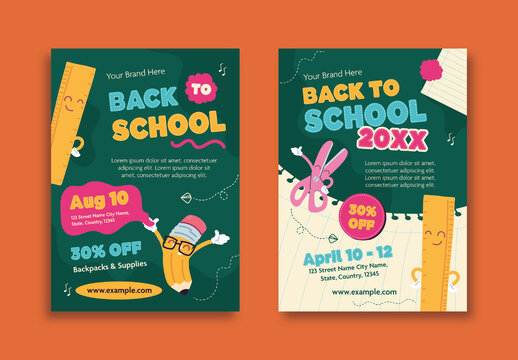 Colorful Back To School Flyer