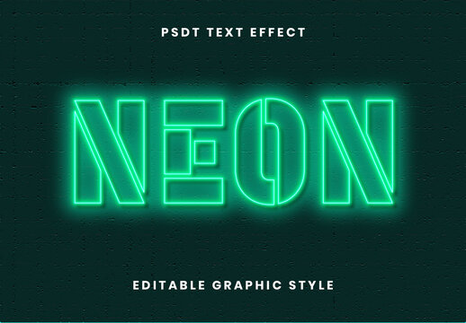 Outline Neon Glow Text Effect