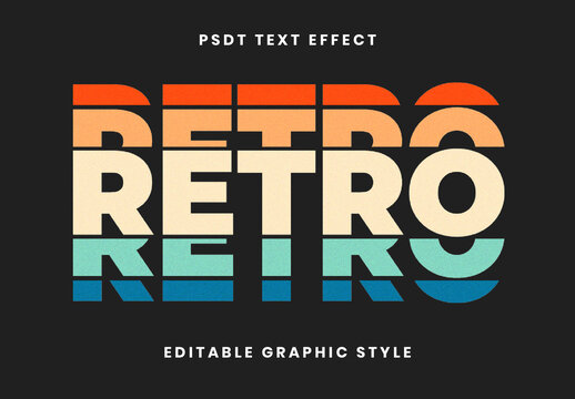 Colorful Offset Layered Text Effect